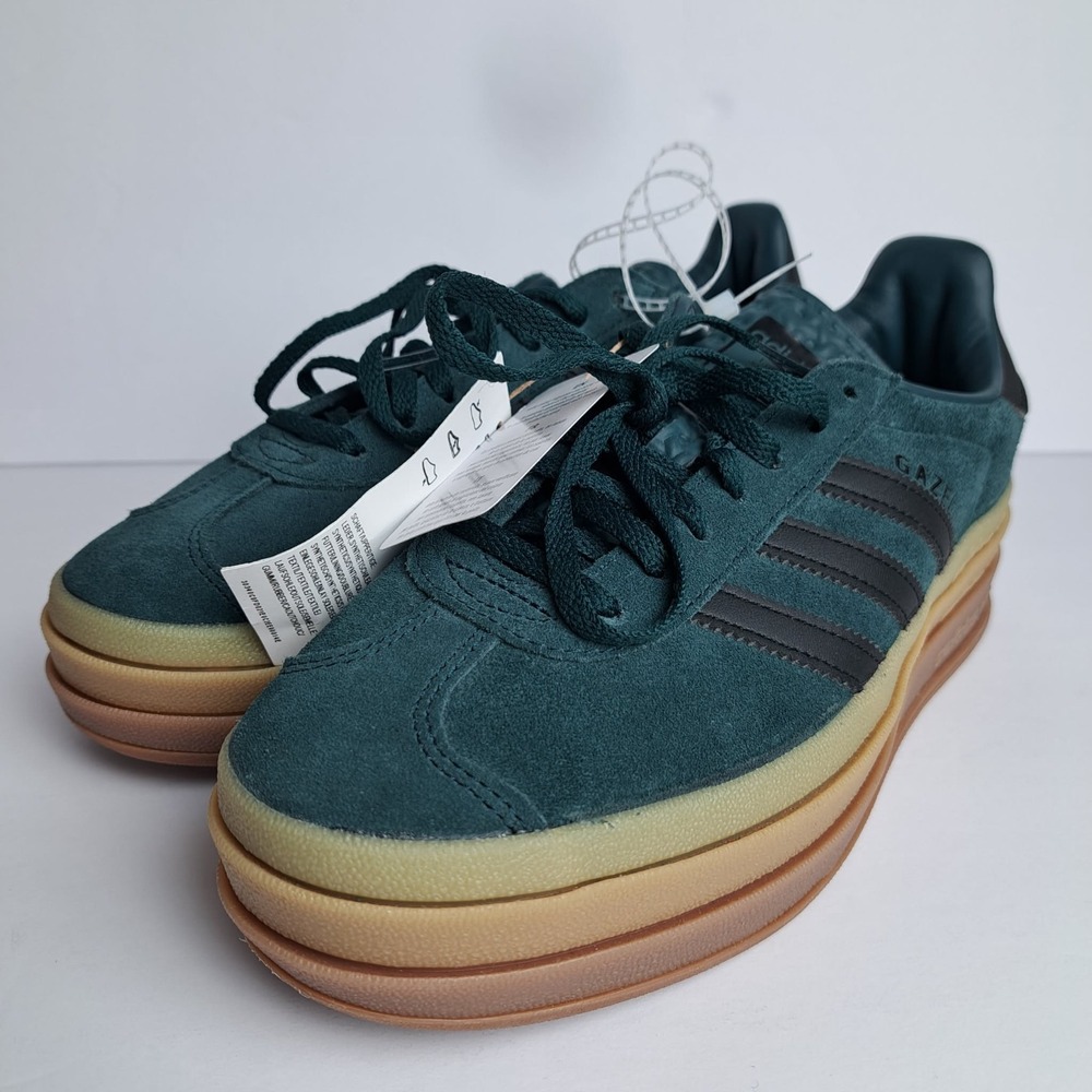 Adidas Gazelle Bold Aurora Ivy Black Gum Womens  JQ3583 NEW Size 7.5 - Picture 3 of 11